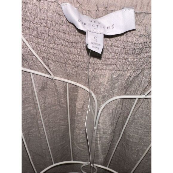 NEW WITH TAGS WOMEN NEW DIRECTION WOMENS SMALL TAN 100% COTTON TRIM PEASANT FLO - Picture 2 of 5